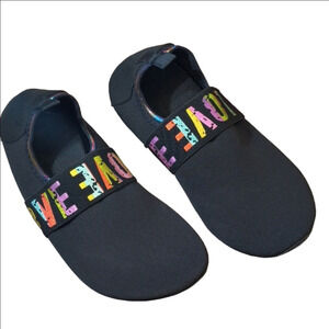 Women's Black Water Shoes with Multicolor Strap